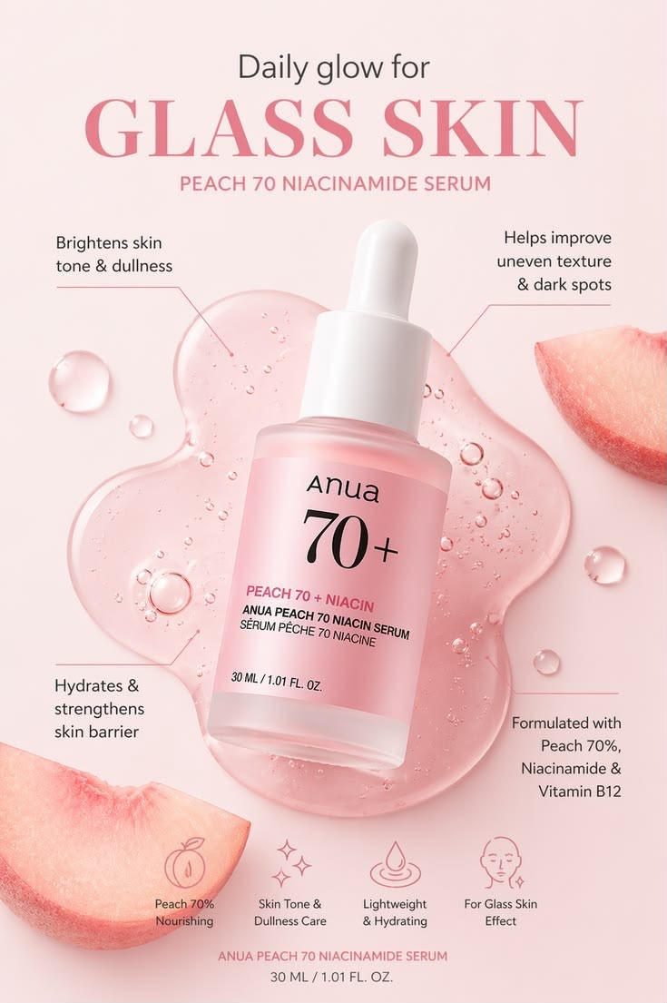 Anua Peach Niacinamide Brightening Serum